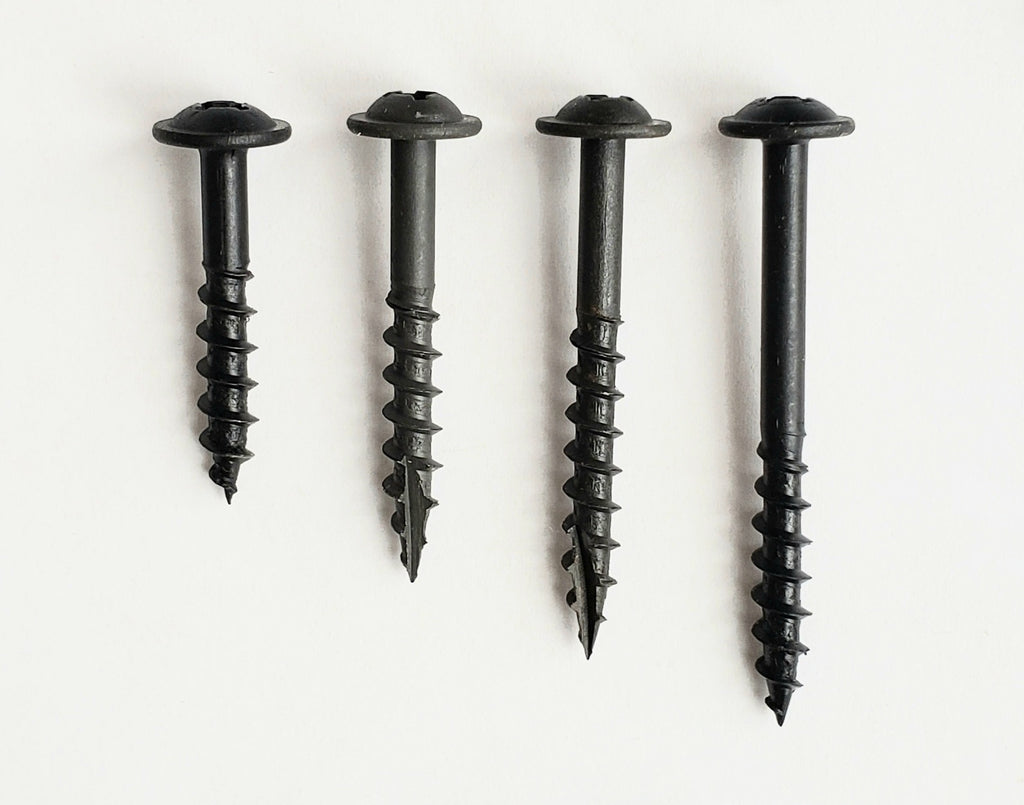 10 Wood Screw, washer head, black – Nice Knobs!